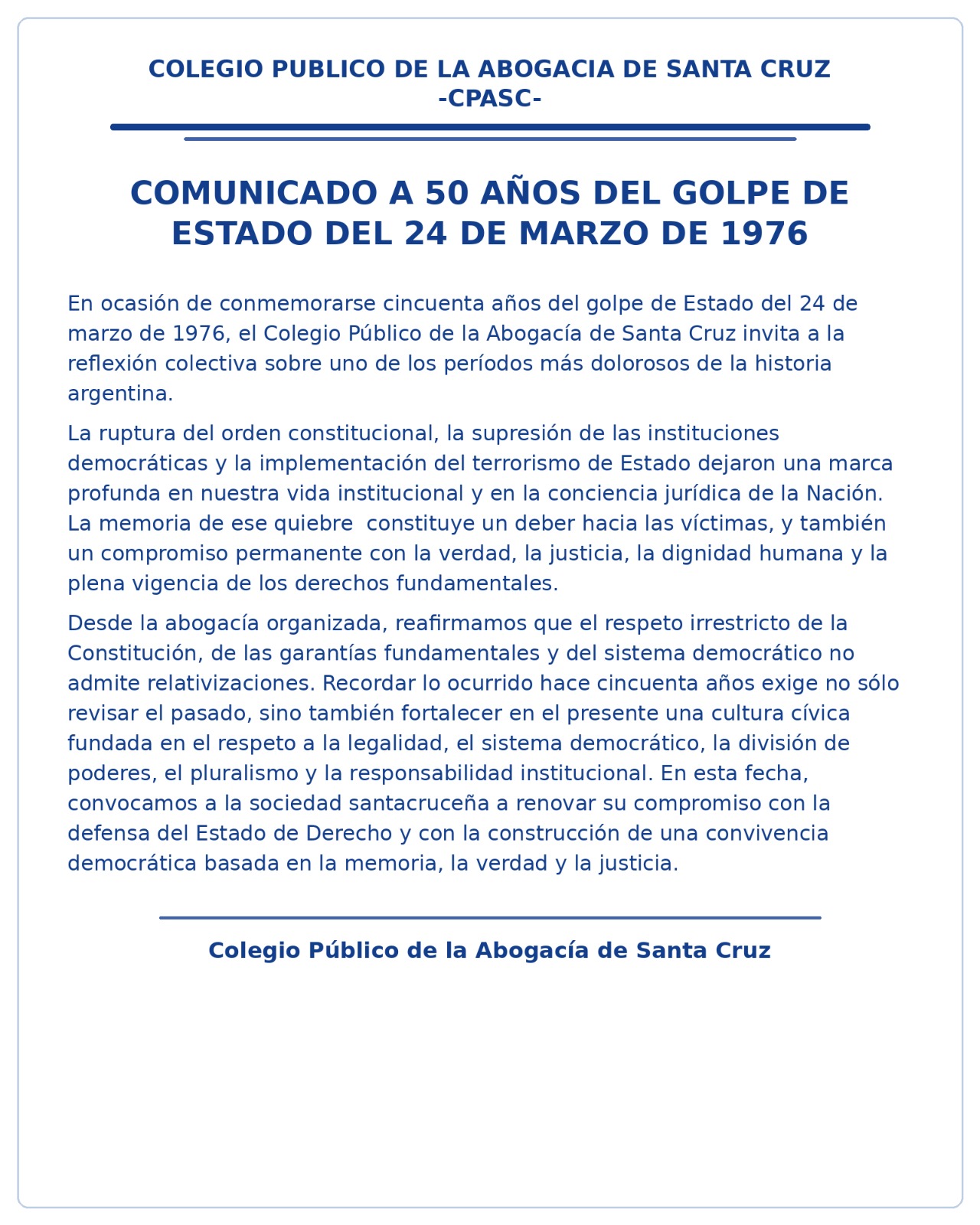 flyer comunicado 24 de marzo