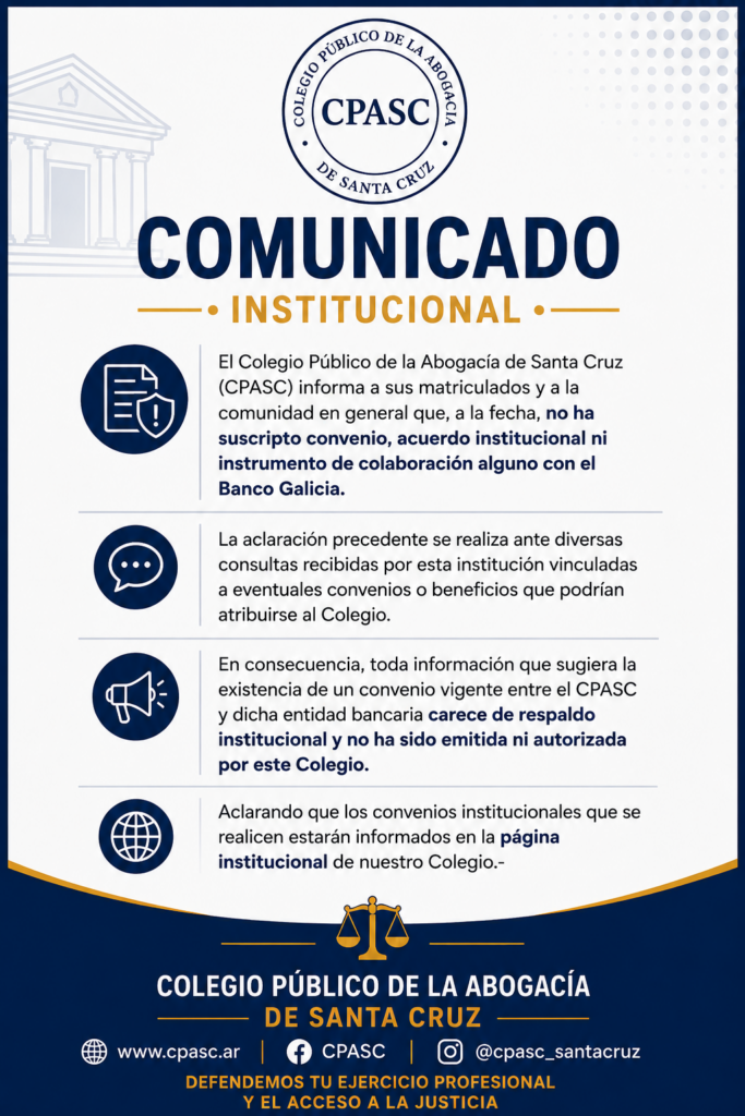 comunicado banco galicia