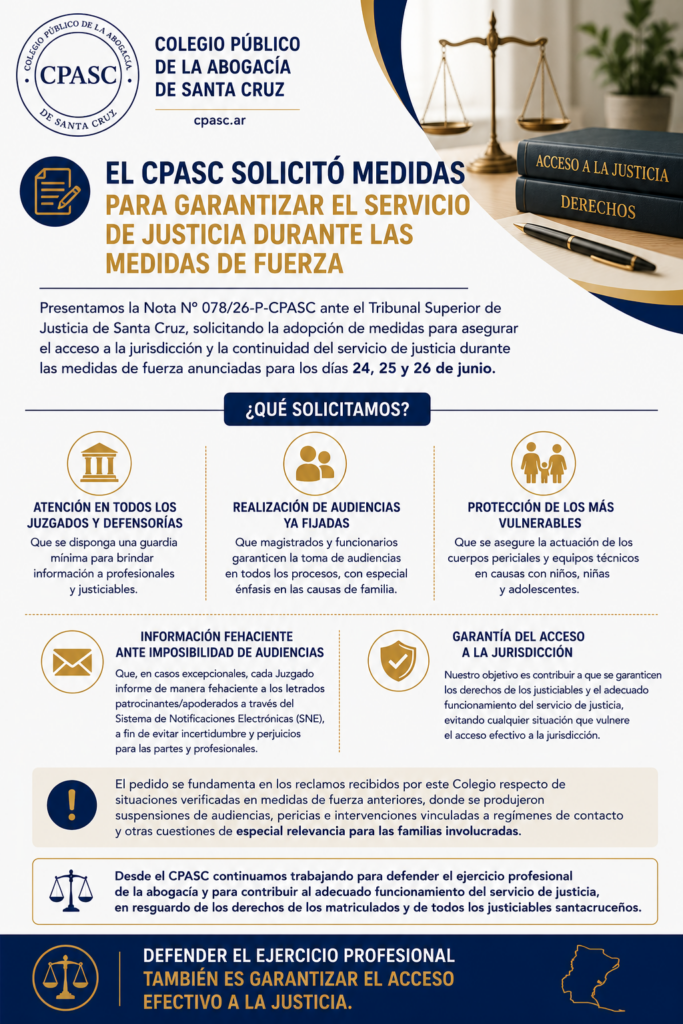 flyer nota por medidas de fuerza 24 6