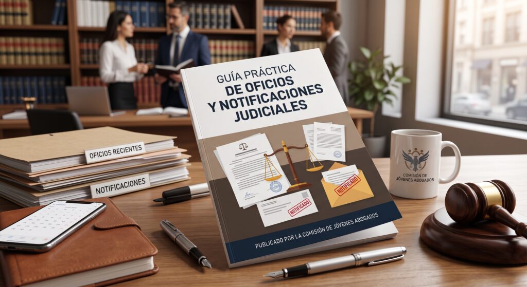 LA COMISIÓN DE JÓVENES ABOGADOS PUBLICA UNA GUÍA PRÁCTICA DE OFICIOS Y NOTIFICACIONES JUDICIALES guia notif